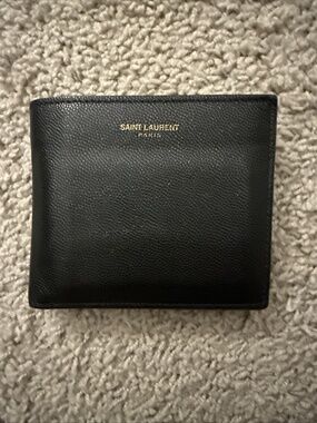 Saint Laurent Paris Men’s Bifold Wallet Black Leather